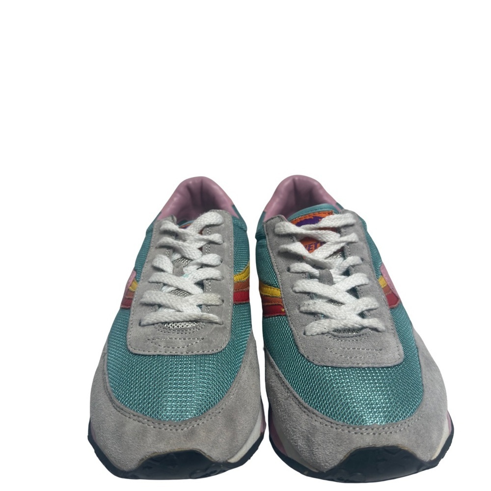 Rocket Dog Teal and Pink Sneakers with Heart Detail - Picture 2 of 5